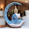 Big Meditating Moon Buddha Statue Showpiece