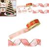 10 Vibrant Meter Red Christmas Ribbon With Glitter And Gold Trim For Wrapping Gift