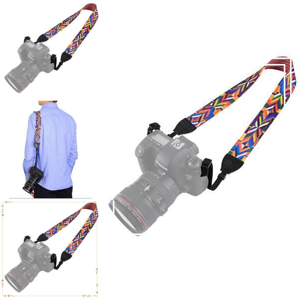 Vintage Ethnic Style Camera Shoulder Strap For Dslr Digital Cameras Fashion Photography Sling
