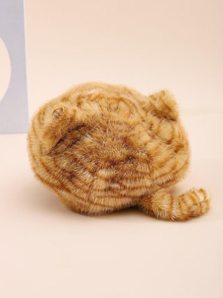 Retro leopard print beret plush hat women's autumn and winter cold warm bucket hat ear protector hat basin hat men