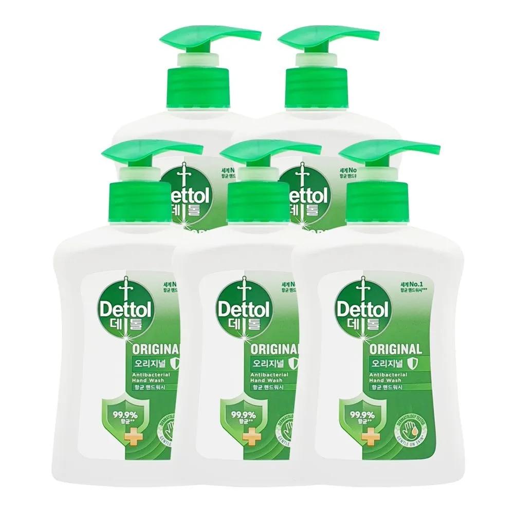 

Dettol Antibacterial Hand Wash Original Container 250ml x 5 Hand Wash Liquid Soap Hand Cleaner