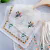 Lace Trim Floral Embroidered False Collar Double-layer Shoulder Wrap  Women Fashion