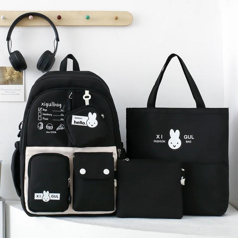 

TS JYL laptop bag,Junior Senior New Multi-Sets Backpack Korean Versatile Commute Girl Bag One size fits all чёрный