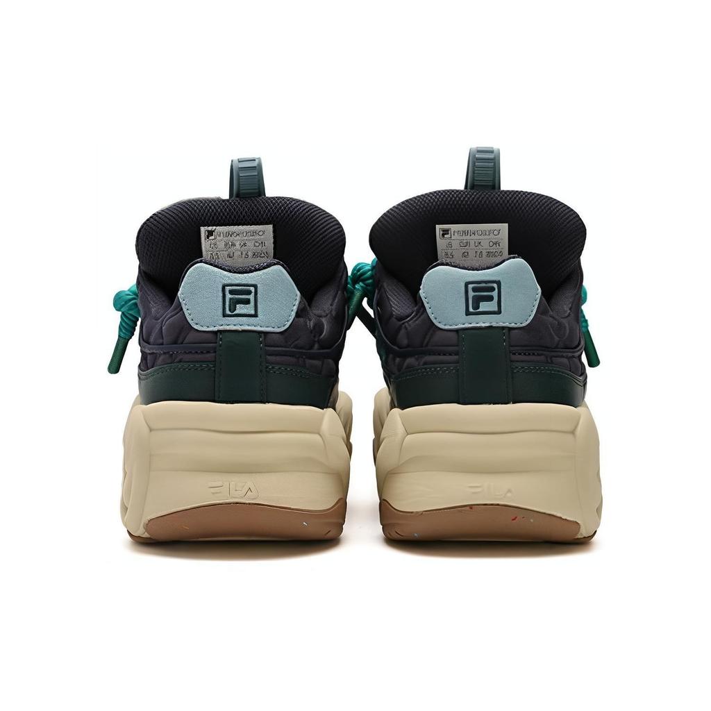 FILA Brook LV Fabric Synthetic Leather Comfortable Durable Breathable Low-Top Casual Shoes Men sneaker Blue Green F12M341202FCF