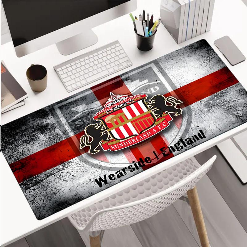 Tappetino per Mouse con Stemma di Sunderland, Base in Gomma, Tappetino per Mouse per Giocatori e Uso Ufficio, Scrivania da Gioco, Tappetino Facile da Pulire Regali di Natale per Fan