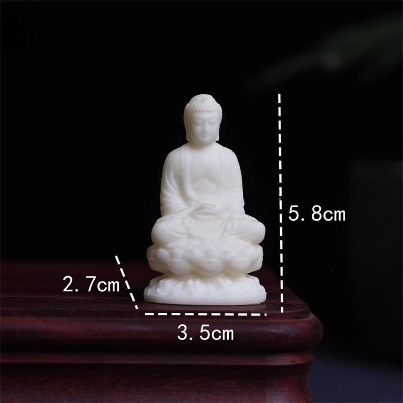 

Ivory Fruit Powder Buddha Statue Chinese Style Buddha Statue Feng Shui Ornament Ivory Fruit Powder Pressed Crafts Home Decor