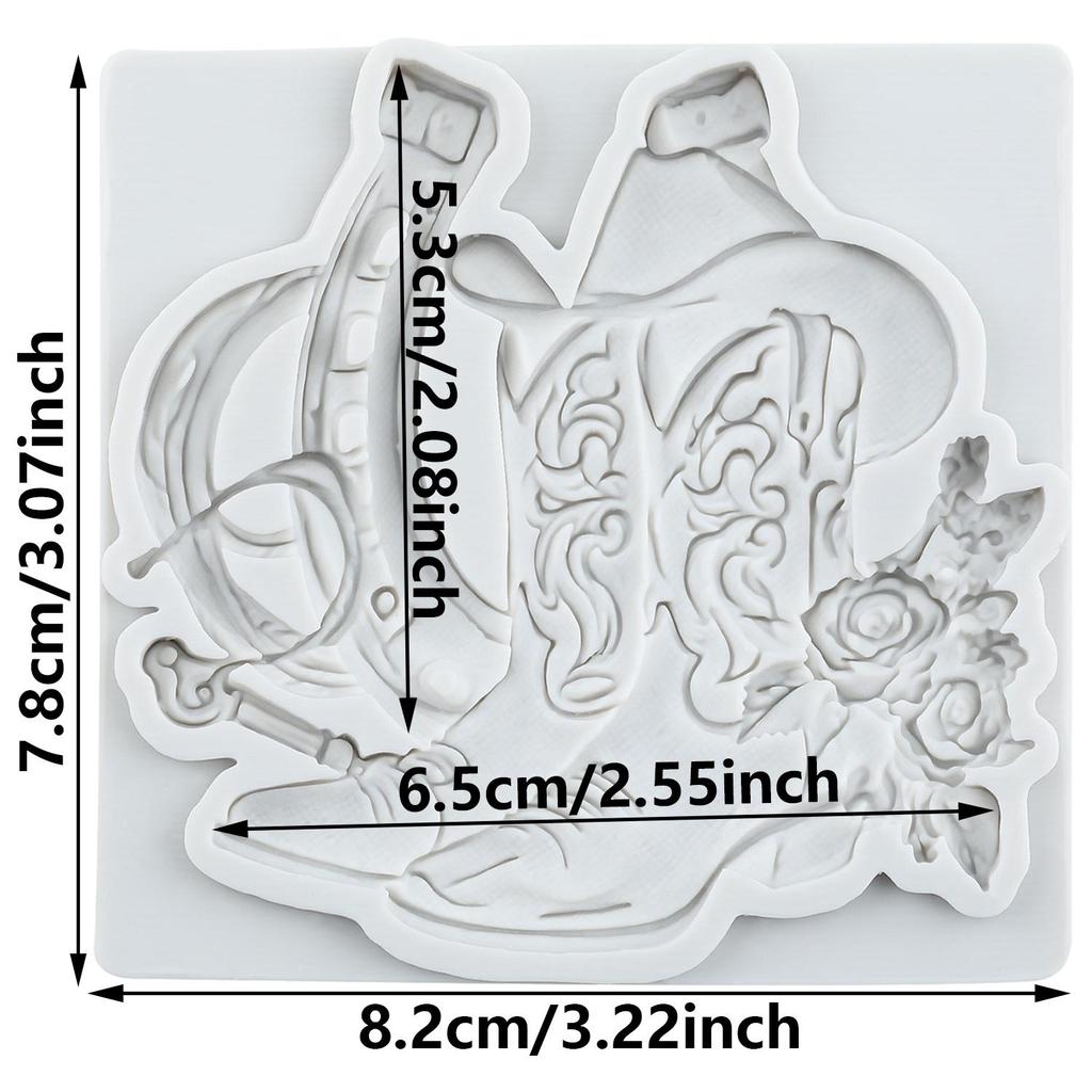 Horseshoe Hoof Silicone Molds Cowboy Boot Fondant Mold Cake Decorating Tools Cupcake Topper Candy Chocolate Gumpaste Mold