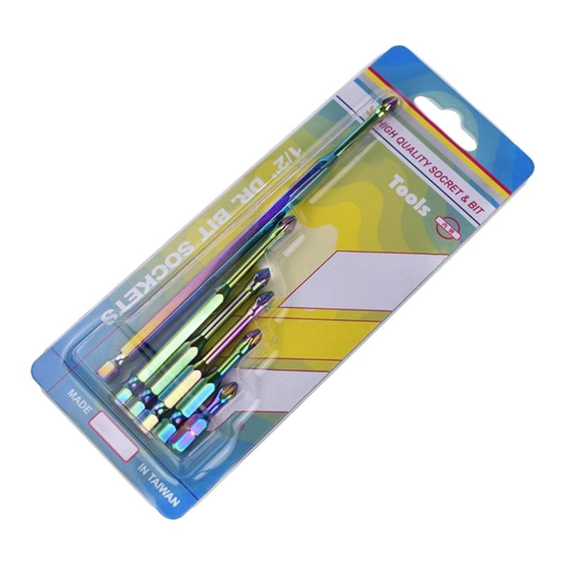 6/10/20Pcs Antislip Screwdriver Bit 1/4inch Hexagonal Shank Magnetic Crossing Screwdriver Bit Set Bit Attachment