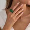 SHIXIN Y2k Simple Irregular Acrylic Resin Wide Chunky Rings Women Vintage Geometric Stacking Daily Wear Finger Ring Jewelry Gift