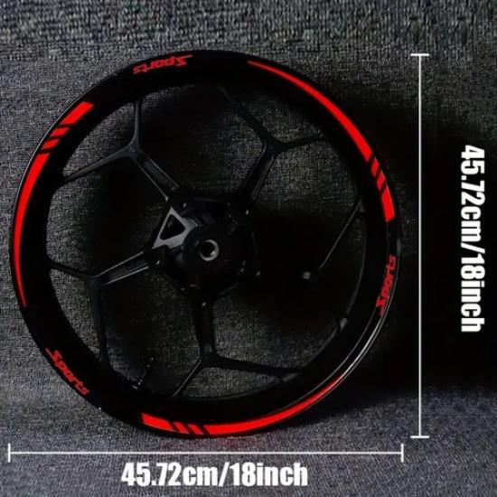 12x Car Wheel Reflective Sticker Motorcycle Tyre Decal Strip Tape Accessories