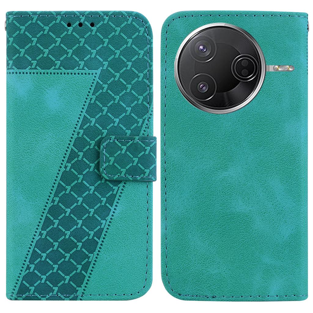 Dla Xiaomi Poco F7 Pro 5G/Poco F7 Ultra 5G/Redmi K80 Pro 5G/K80 5G Etui z podstawką Wzór odcisku w kształcie 7 Skórzane etui na telefon