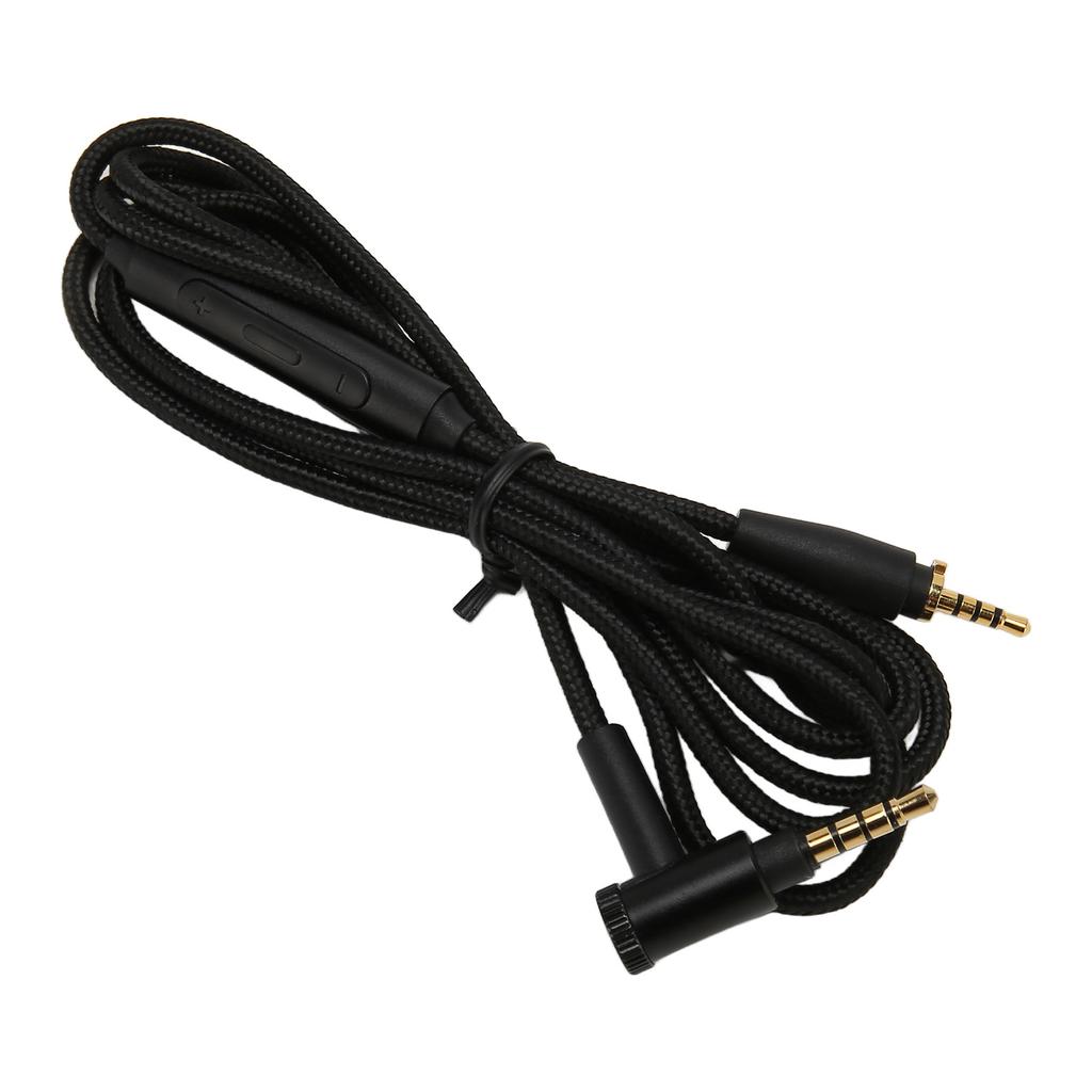 Replacement Earphone Cable OFC 90 Degree Right Angle Plug Upgrade Earphone Wire with Mic for Sennheiser Headphones 4.9ft