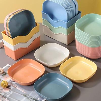 10Pcs Set Reusable Fruit & Dessert Plates - Washable, Multifunctional Snack Dishes With Built-In Base For Bones & Candy