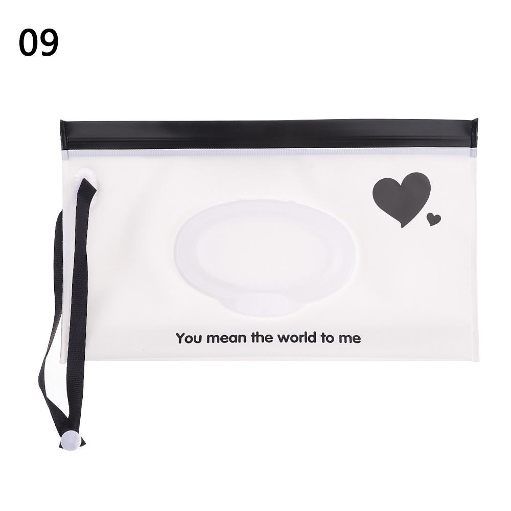 Feuchttücherbeutel EVA Taschentuch-Trageetui Nachfüllbar Wiederverwendbar Feuchttuchbeutel Klappdeckel Druckknopf-Riemen Kinderwagenzubehör