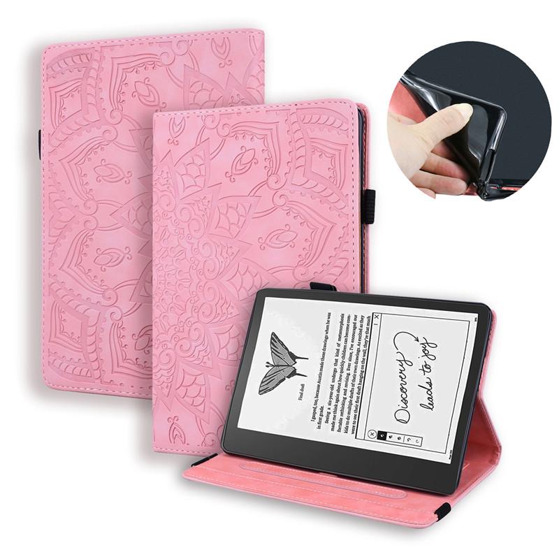 Tablet Etui for Kindle Scribe Cover 10 2 Inch Emboss PU Leather TPU Inner Stand Wallet Cover for Funda Kindle Scribe Case Coque