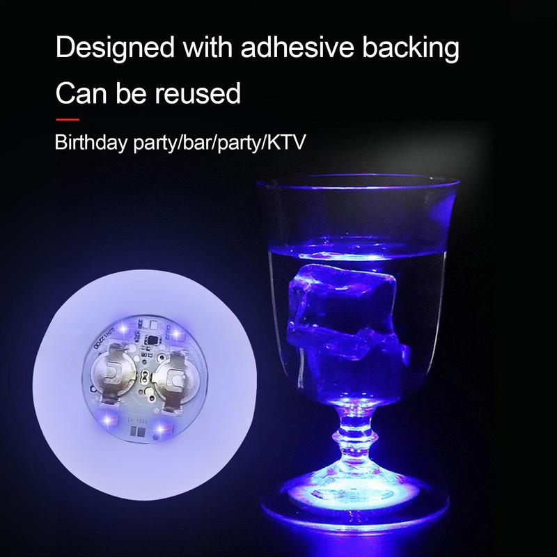 1Pcs LED Coaster Light Up Coasters Stickers Liquor Bottle Drink Luminous Cup Mat Club Bar Party Car Wedding Vase Decor
