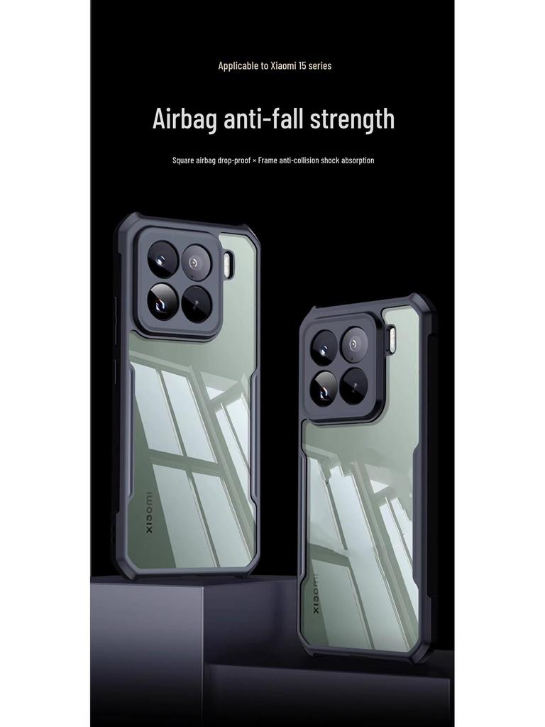 Xundi Silikon Anti-Fall Vollabdeckung Transparente Hülle für Xiaomi 15T/15T Pro