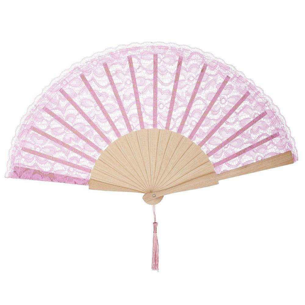 Flower Design Folding Fan Vintage Style Hand Fan Elegant Chinese Fan  Wedding