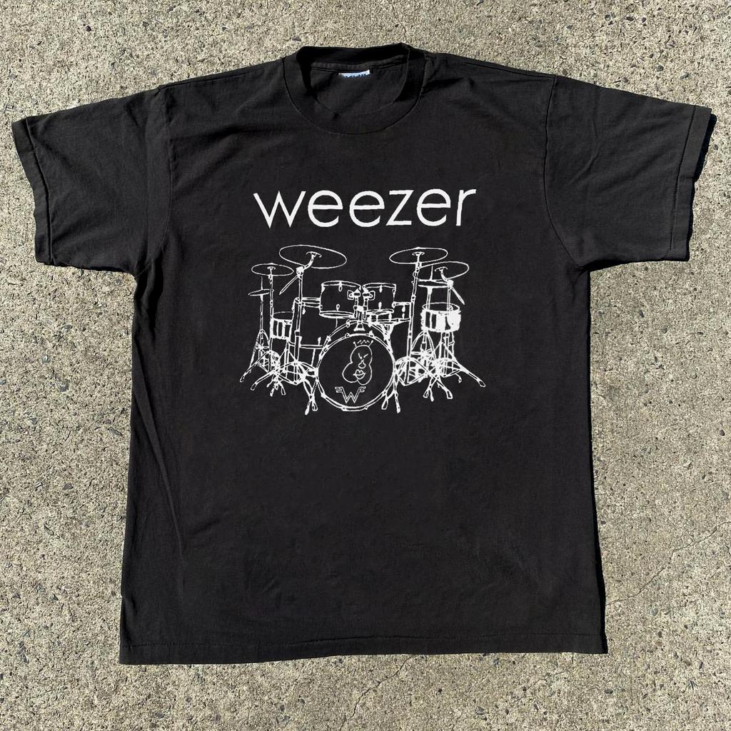 Weezer Band Tshirt American Punk Rock Streetwear Brand Loose Oversized Heavyweight Pure Cotton Short Sleeve