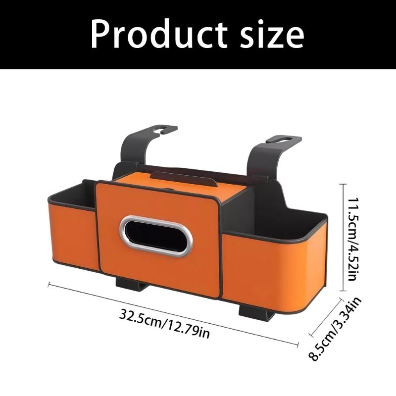 Vehicle Interior Organizer Hanging Storage Box Cup Holder Phone Slot Key Pocket for Multipurpose Storage