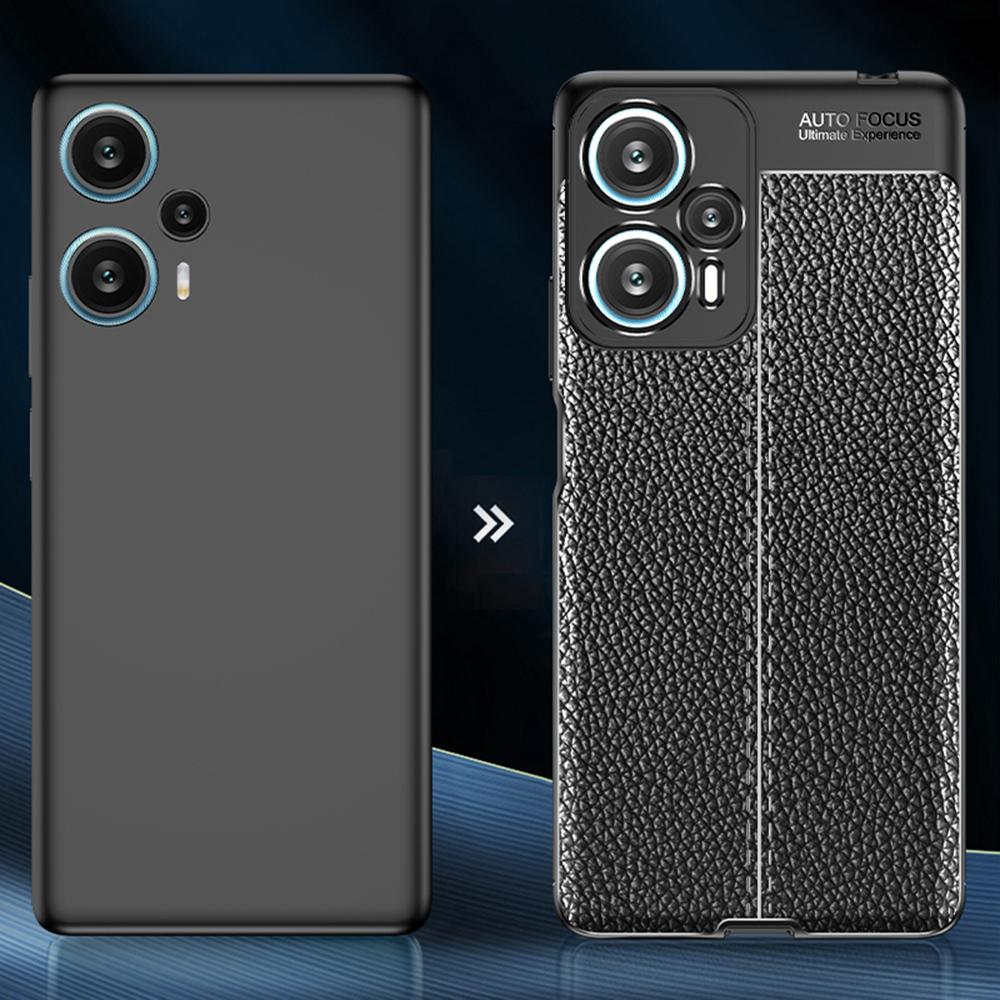 Pro Xiaomi Redmi Note 12 Turbo/Poco F5 5G Flexibilní TPU Kryt na telefon Textura liči Ochranné pouzdro na telefon