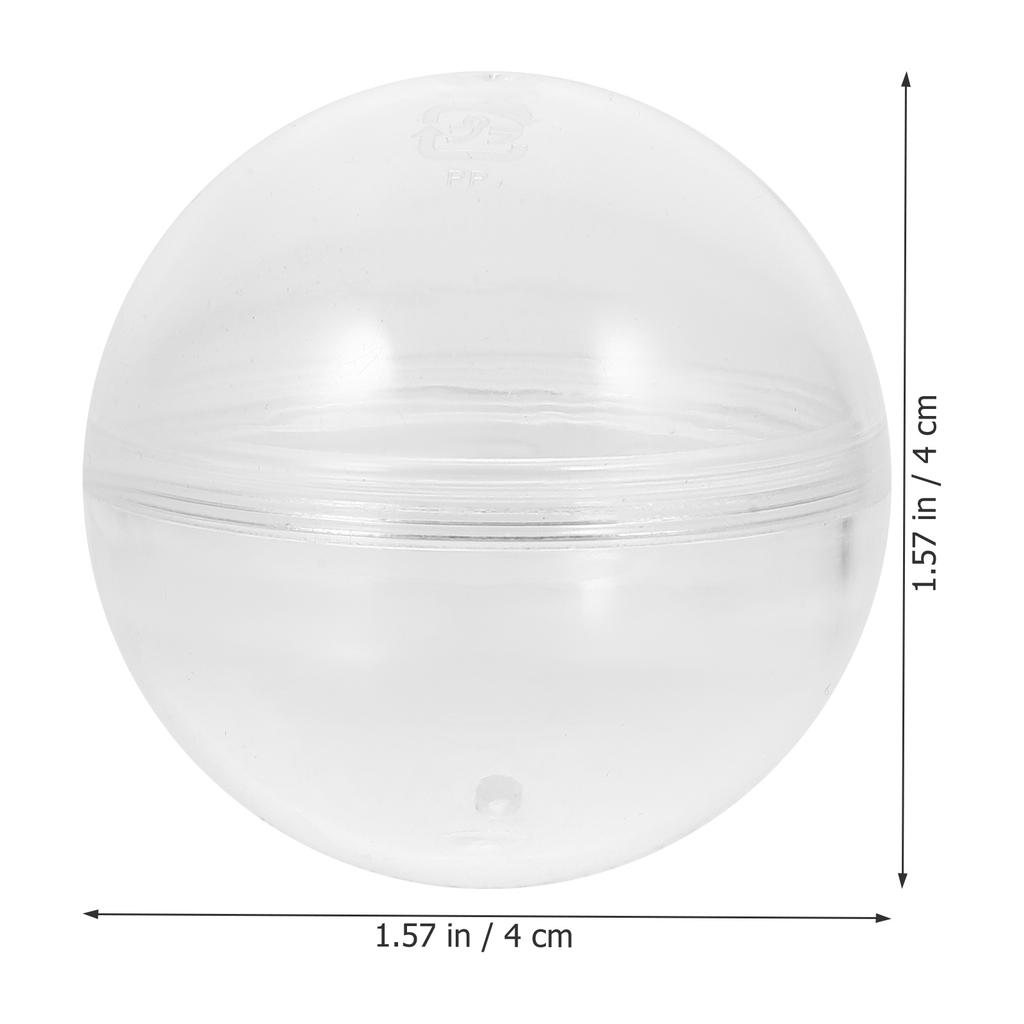 10pcs Twisted Balls Plastic Round Fillable Easter Eggs For Party Favors Candy Storage Gumballs Vending Machine Empty
