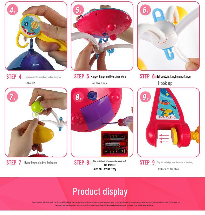 Free Shipping: Musical Rotating Crib Mobile with Projection for Newborns and Babies (0-1 Year)