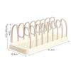 AEE4-Pots And Pans Organizer For Cabinet, Pot Lid Holder For Kitchen Counter With Adjustable Plug-In Divider