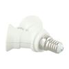 E14 To 2E14 Screw Light Bulb Socket Double Fitting Lamp Adaptor Splitter Tool UK
