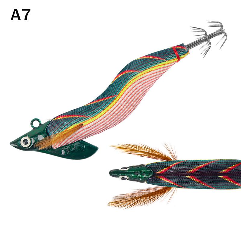 

New 1Pc Wood Squid Jig Floating 30g Eging Fishing Squid Lure Fishing Lure Artificial Bait For Fishing Squid Octopus Boat Fishing