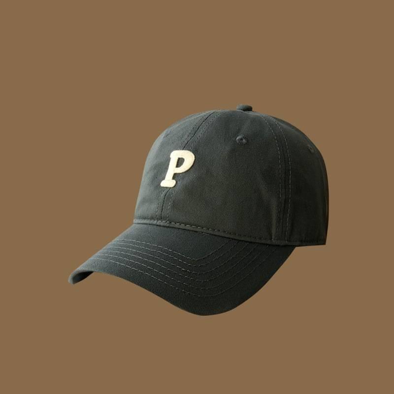 Korean Style Letter Baseball Cap Women Big Head Circumference Cap Simple Soft Top Sun Hat Men