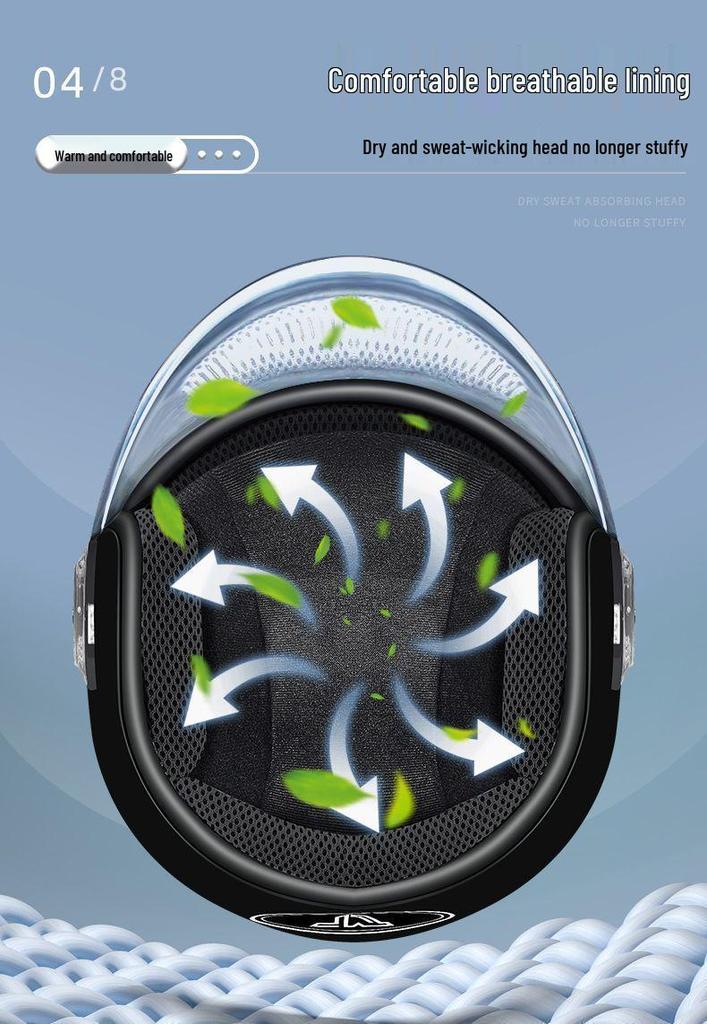 Certified Unisex Electric Vehicle Helmet: Autumn/Winter Model, Warm & Lightweight.