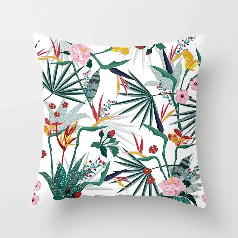 Подушка с цветочным узором и бабочками, декоративная наволочка, полиэстеровая наволочка для подушки, диванная декоративная наволочка,(1) 30x30cm