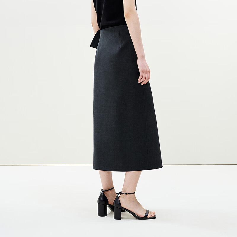 LESS 2025 Spring Casual Straight Long Skirt