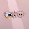 Adorable Cartoon Cat Brooches With Colorful Metal Badges For Trendy Bag Accessories