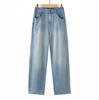 2026 Plus Size High Waist Banana Leg Slimming Jeans - Versatile Elastic Waist Elegant Long Pants for Spring/Summer