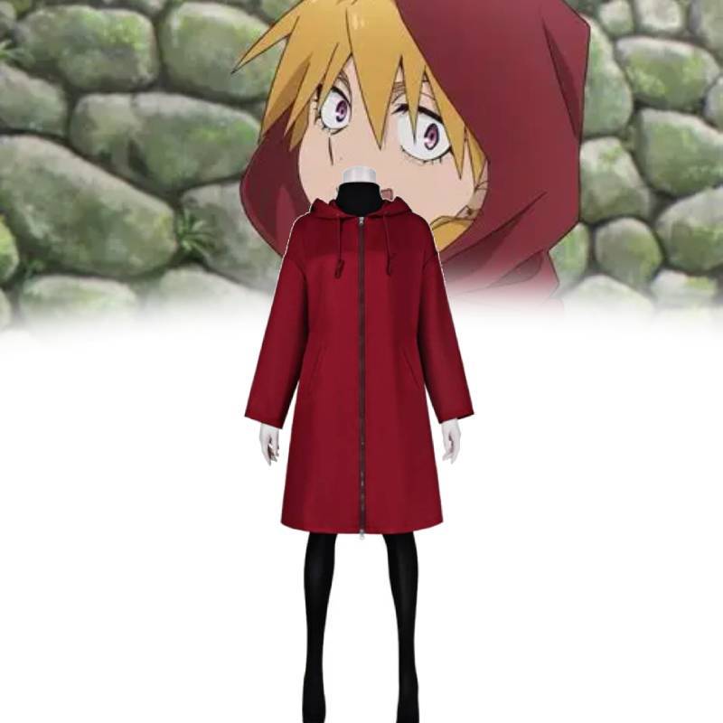 Daemons Of The Shadow Realm Kabu Cosplay Kostuum Met Rode Jas Voor Anime Rollenspel En Halloween Evenementen