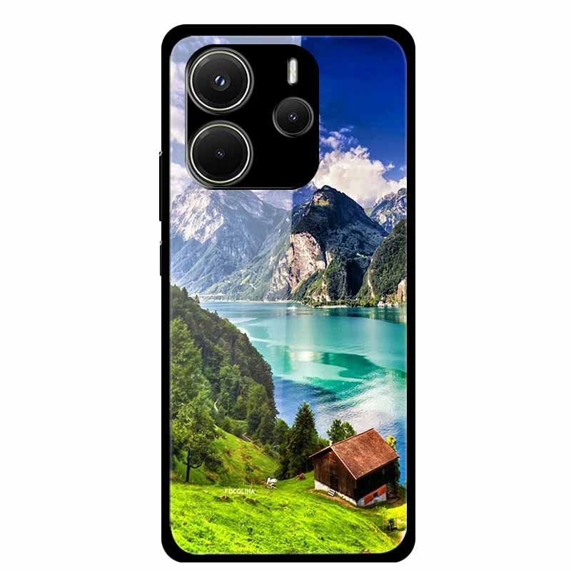 Case For Redmi Note 14 4G Case Note14 Coque Tempered Glass Hard Back Cover For Xiaomi Redmi Note 14 5G Phone Case Soft Bumper