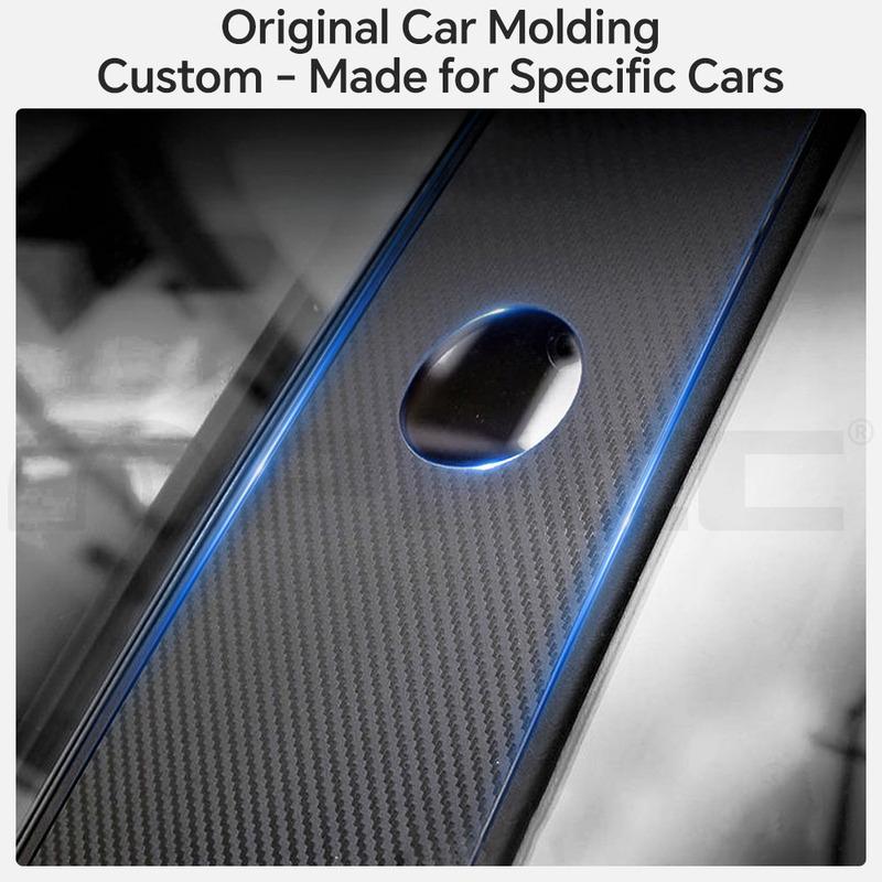 Arbon Fiber Texture A B Pillars Protection Film For Tesla Model Y Juniper 2025 2026 Model 3 2024-2025 Pre-cut PPF Anti-scratch