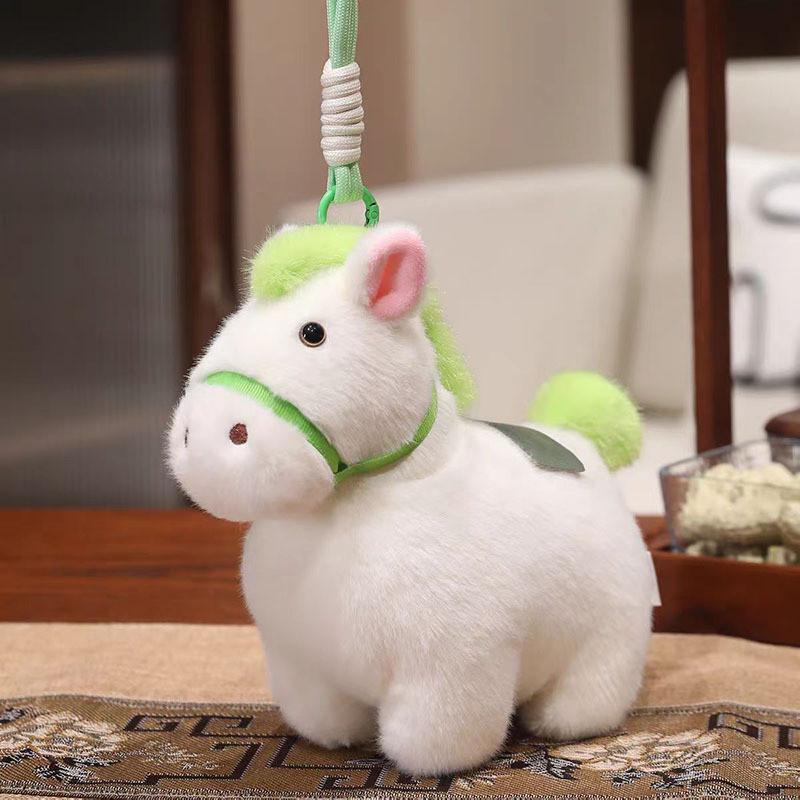 Sunshine Rainbow Pony Plush Toy Keychain With Soft Short Plush For Kids And Teens