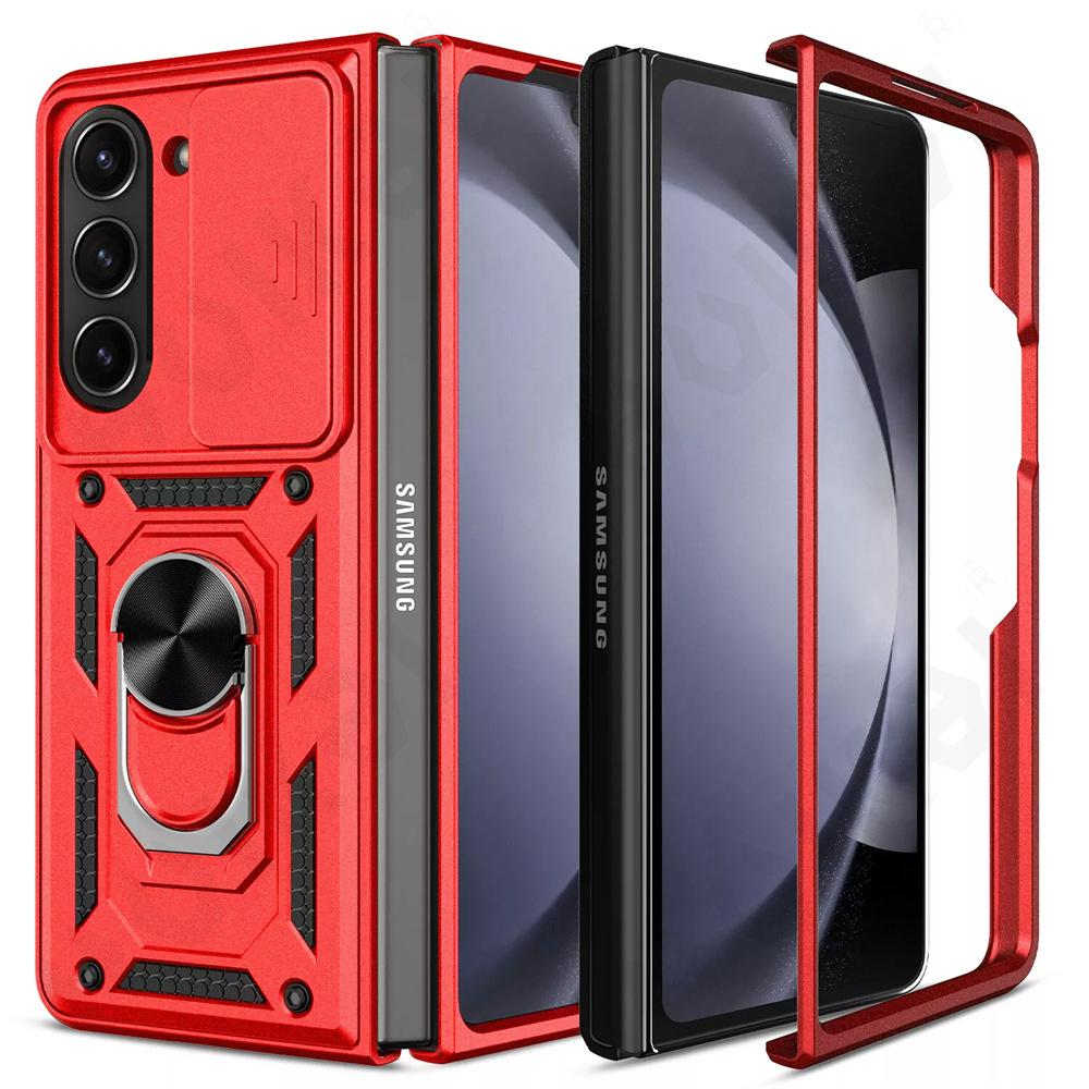 Case for Samsung Galaxy Z Fold 6 5 4 5G Ring Holder Kickstand Camera Protection Bumper Support Magnetic Car Mount Coque Cover