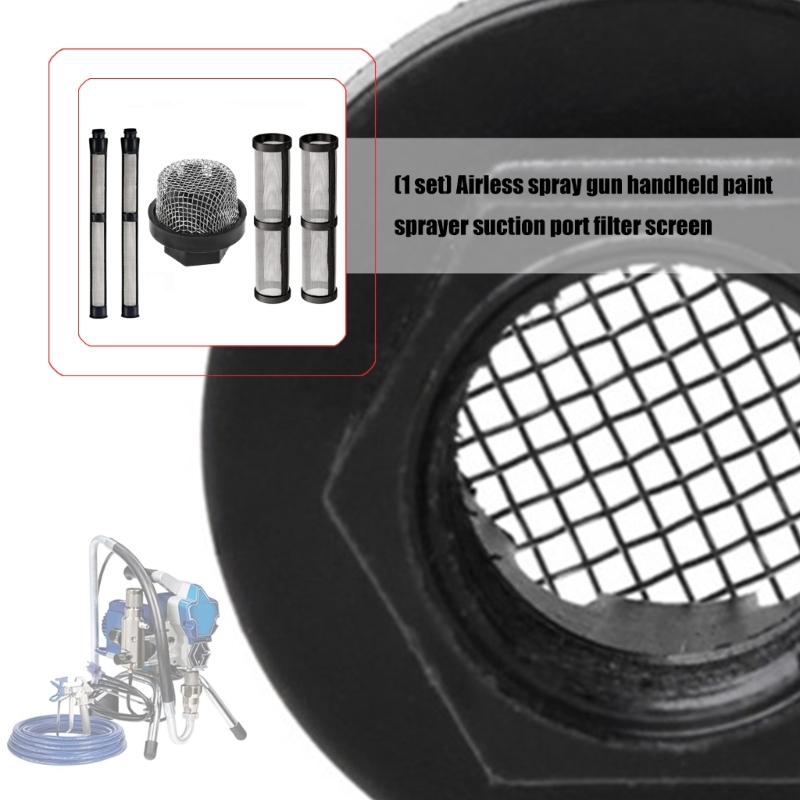 Paint Sprayer Suction Inlet Filter Strainer Replacement High Flows Metal Plastic Mesh Screen Clog Prevention Long Life