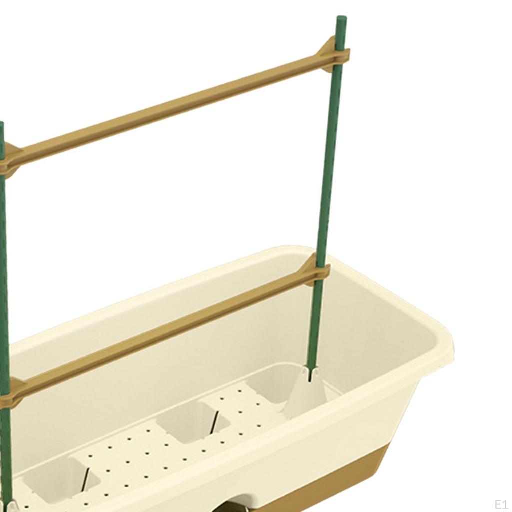 Balcony Planter Rectangle Box Drainage Hole Window Vegetable Flower for