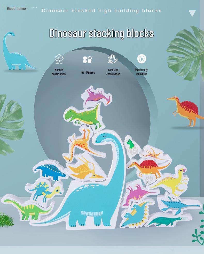 Dinosaur Stacking Blocks: Educational, Interactive Desktop Game for Young Children
