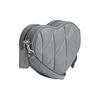 Coach Heart Quilted Leather Crossbody Bag Grey Silver Hardware Daily Party CE725-LHN19
