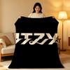 Music I-ITZY Throw High-Density Short Plush Blanket Soft Skin-Friendly for Sofa Nap Air-Conditioned Room