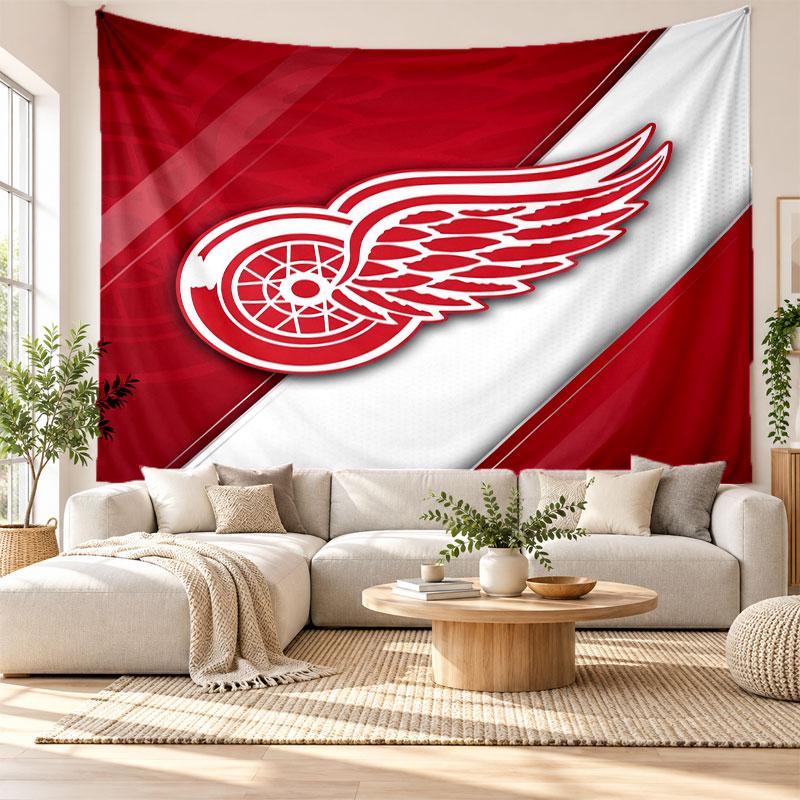 Detroit Red Wings Wandteppich, Weiches Stoff Wandbehang, Dekorative Kulisse Für Schlafzimmer Heim Wandkunst