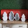 Silicone Molds For Christmas Epoxy Resin Art Craft Mold Non-Stick 2 Cavities Snowman Mold Multifunctional Ornament Silicone Mold