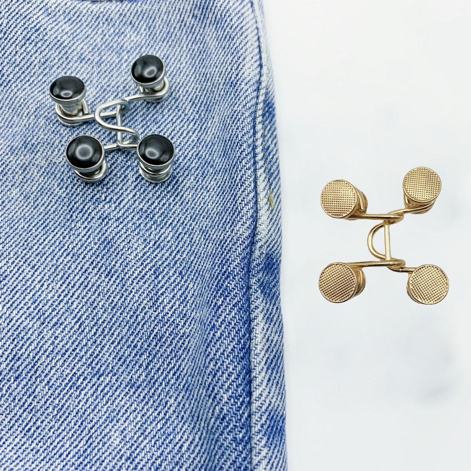 

Утягивающий пояс для брюк, съемный, без гвоздей, регулируемый, меньшего размера, серебряная сетка