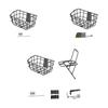 Bike Basket Front Large Capacity Convenient Assemble Aluminum Alloy Sturdy Accessory Black Cargo Container for Pet Transport